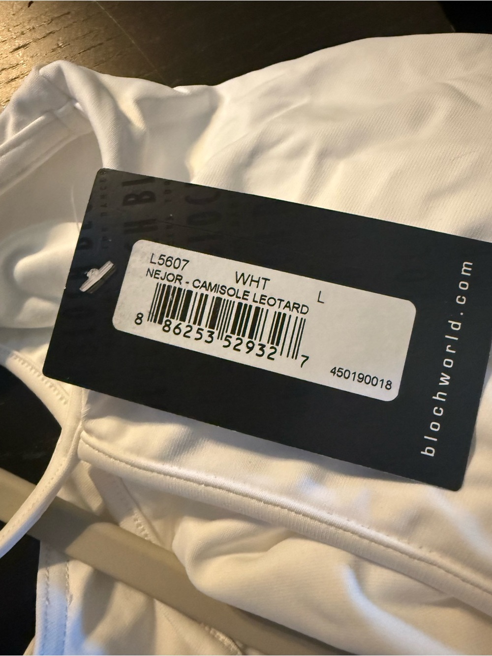 NWT Bloch White Camisole Leotard Women’s Large Dance Ballet L5607 - Picture 4 of 5